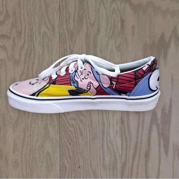 Vans x Peanuts Charlie Brown Snoopy Linus Cartoon Low Top Sneakers Women’s 7 - Picture 8 of 10